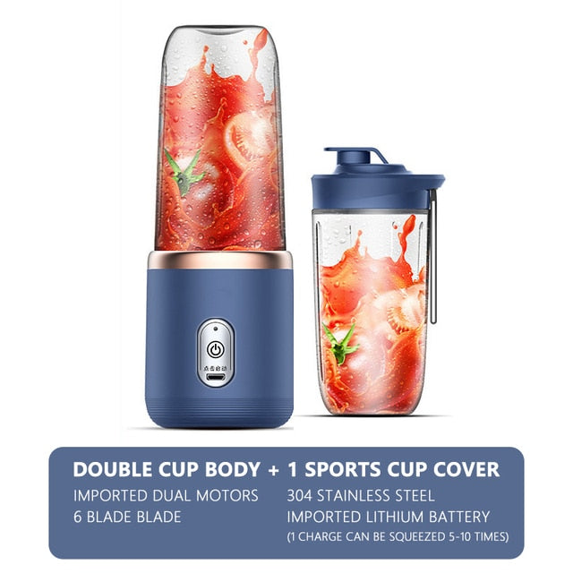 6 Blades Wireless Electric Juicer Cup