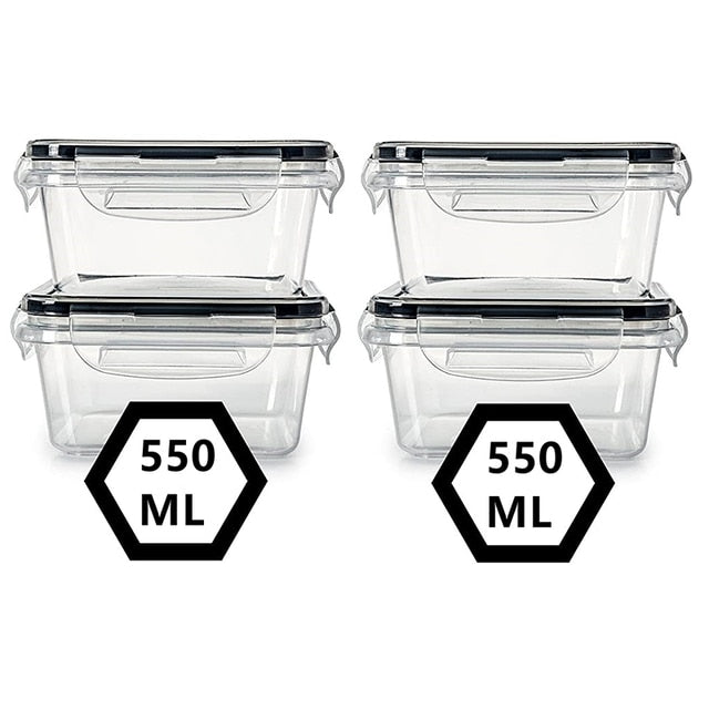 Food Storage Container with Lid, Leak Proof Snap Lock, BPA Free
