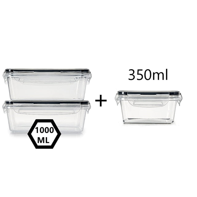 Food Storage Container with Lid, Leak Proof Snap Lock, BPA Free