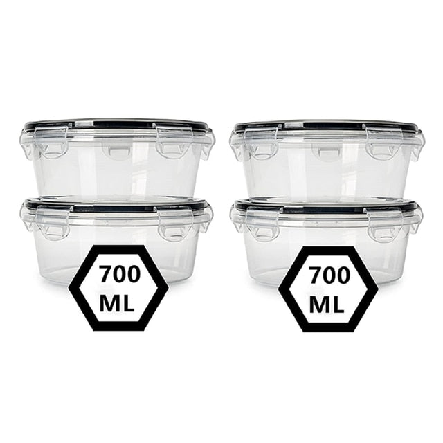 Food Storage Container with Lid, Leak Proof Snap Lock, BPA Free