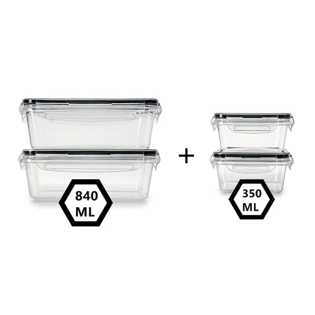 Food Storage Container with Lid, Leak Proof Snap Lock, BPA Free
