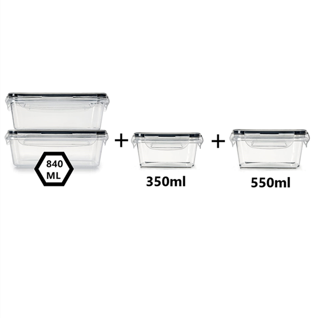 Food Storage Container with Lid, Leak Proof Snap Lock, BPA Free