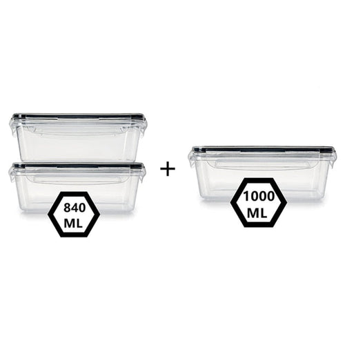 Food Storage Container with Lid, Leak Proof Snap Lock, BPA Free