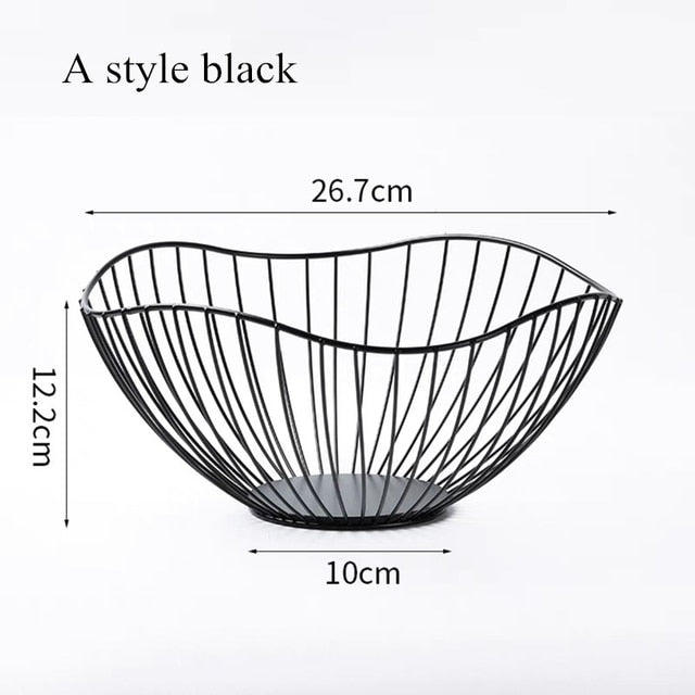 Metal Fruit Modern Basket