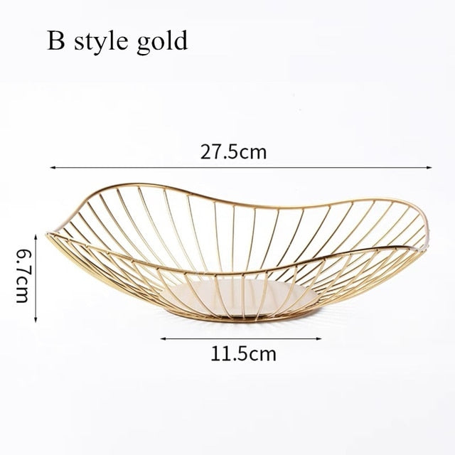 Metal Fruit Modern Basket
