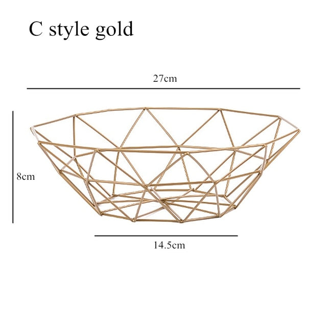 Metal Fruit Modern Basket
