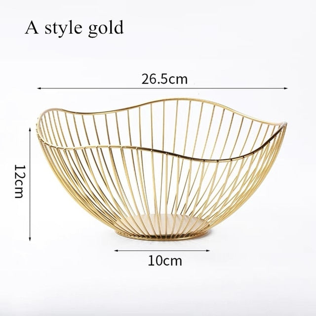 Metal Fruit Modern Basket